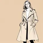 long light-tan trench coat image